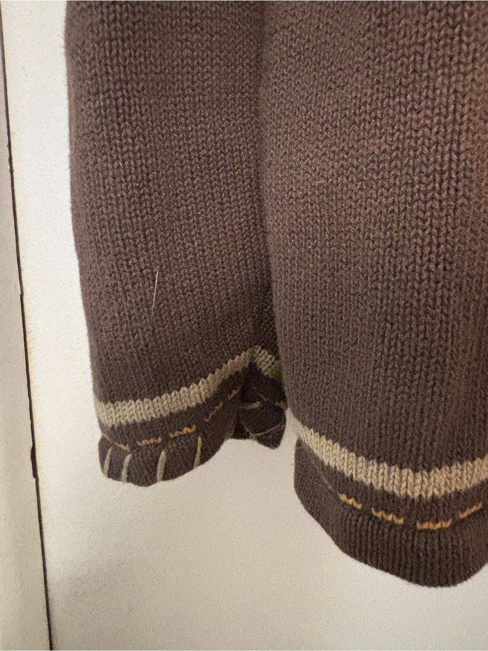 CJ Banks Brown and Tan Floral Appliqué Button Cardigan - Picture 10 of 13